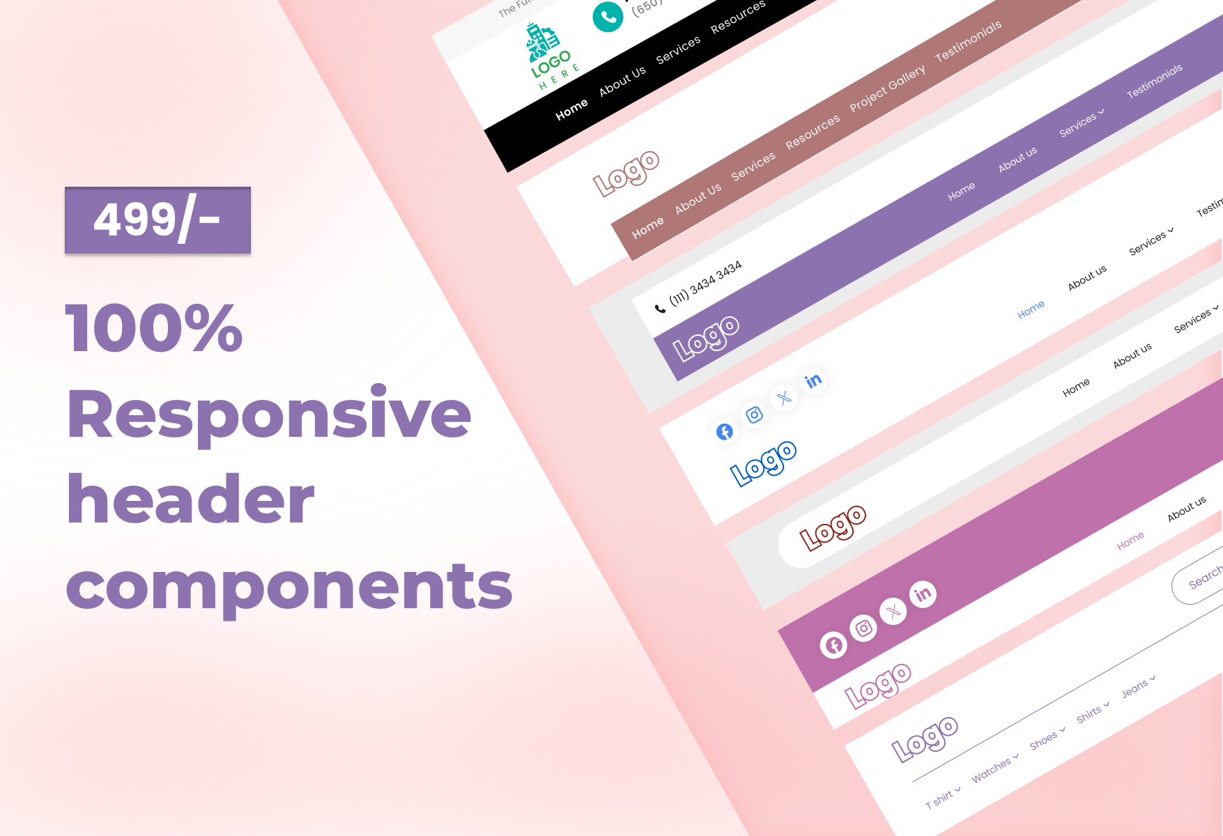 DevMints Responsive Navbar preview 1